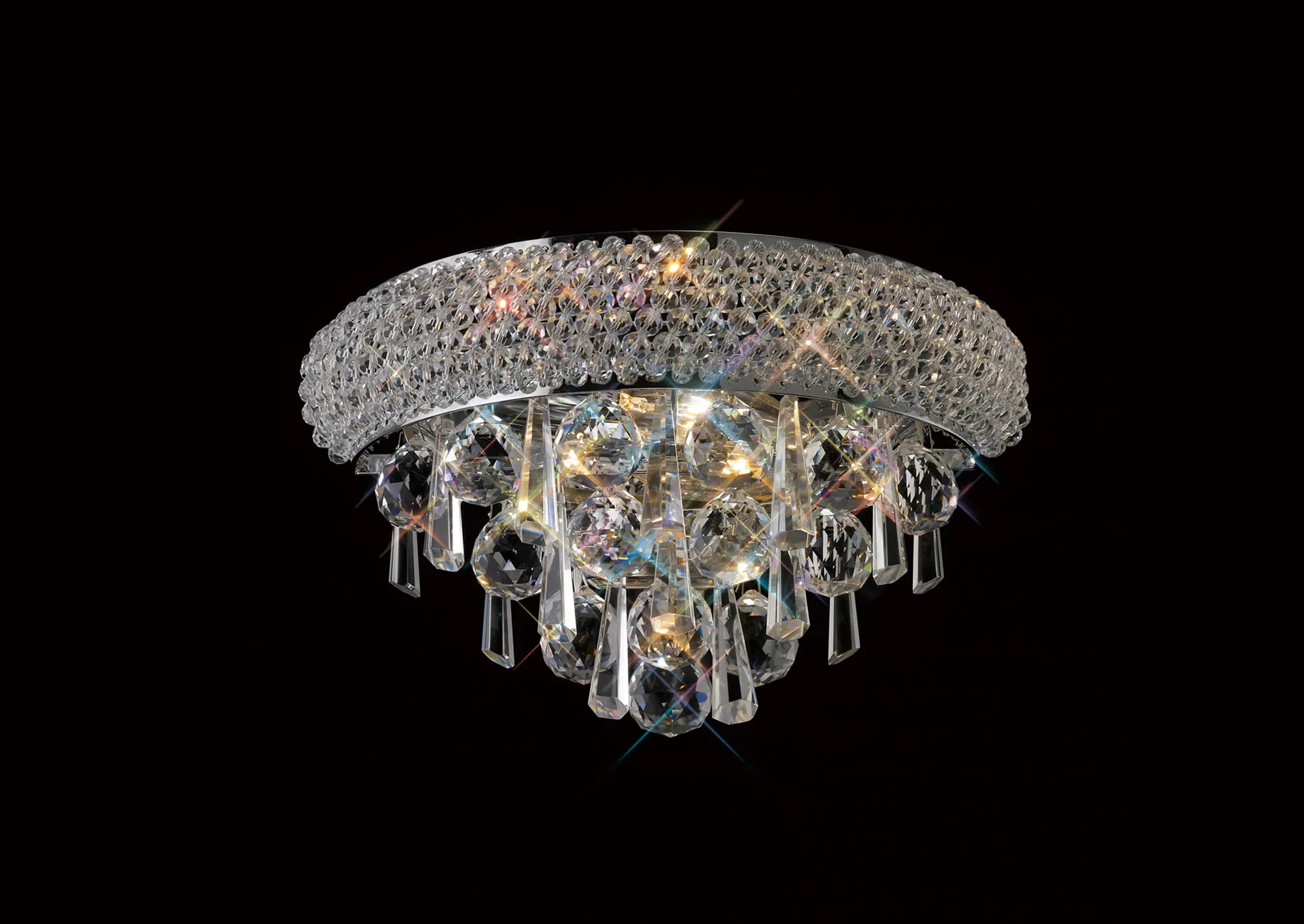 IL31440  Alexandra Crystal Wall Lamp 2 Light Polished Chrome